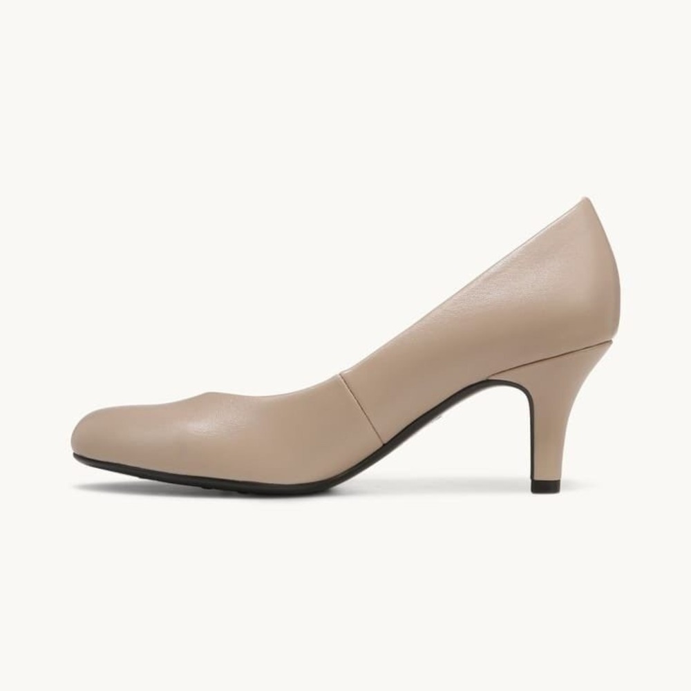 LifeStride Parigi Pump Taupe Womens Sz 7.5M Round Toe Kitten Heel Dress Shoe NEW - Picture 6 of 12
